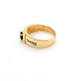 Sleek Mens Sapphire and Diamond Wedding Ring in 14K Gold  Peter's Vaults