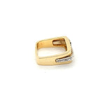 Sleek Vintage Mens Modern Design Diamond Ring in Two Tone 18K Gold  Peter's Vaults