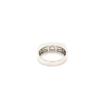 Sleek aModern Diamond Ring for Men with Princess Cuts and Baguettes in 18K White Gold | Peters Vaults