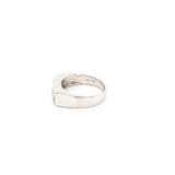 Sleek aModern Diamond Ring for Men with Princess Cuts and Baguettes in 18K White Gold | Peters Vaults