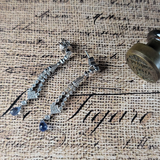 Stunning Diamond & Briolette Sapphire Dangle Drop Earrings in 18KW  Peter's Vault 