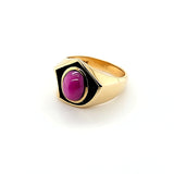 UBER Rare Modern Design Vintage Mens Pink Star Sapphire Ring in 14K Gold  Peter's Vaults