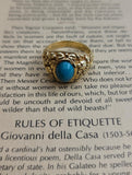 Ultra Rare Vintage Turquoise Men's Nugget Ring in 18K Gold | Peter's Vaults