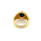 Ultra Rare Vintage Turquoise Men's Nugget Ring in 18K Gold | Peter's Vaults