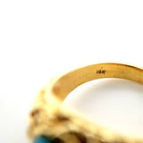 Ultra Rare Vintage Turquoise Men's Nugget Ring in 18K Gold | Peter's Vaults