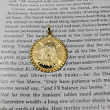 Vintage Hand-Crafted Madonna Medallion Pendant in 14K Gold