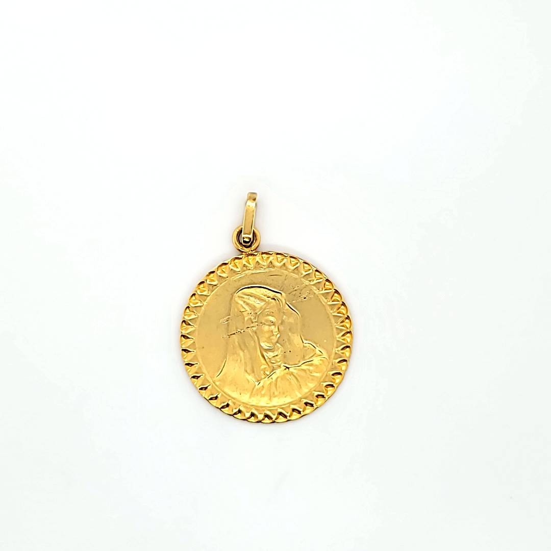 Vintage Hand-Crafted Madonna Medallion Pendant in 14K Gold  Peter's Vaults
