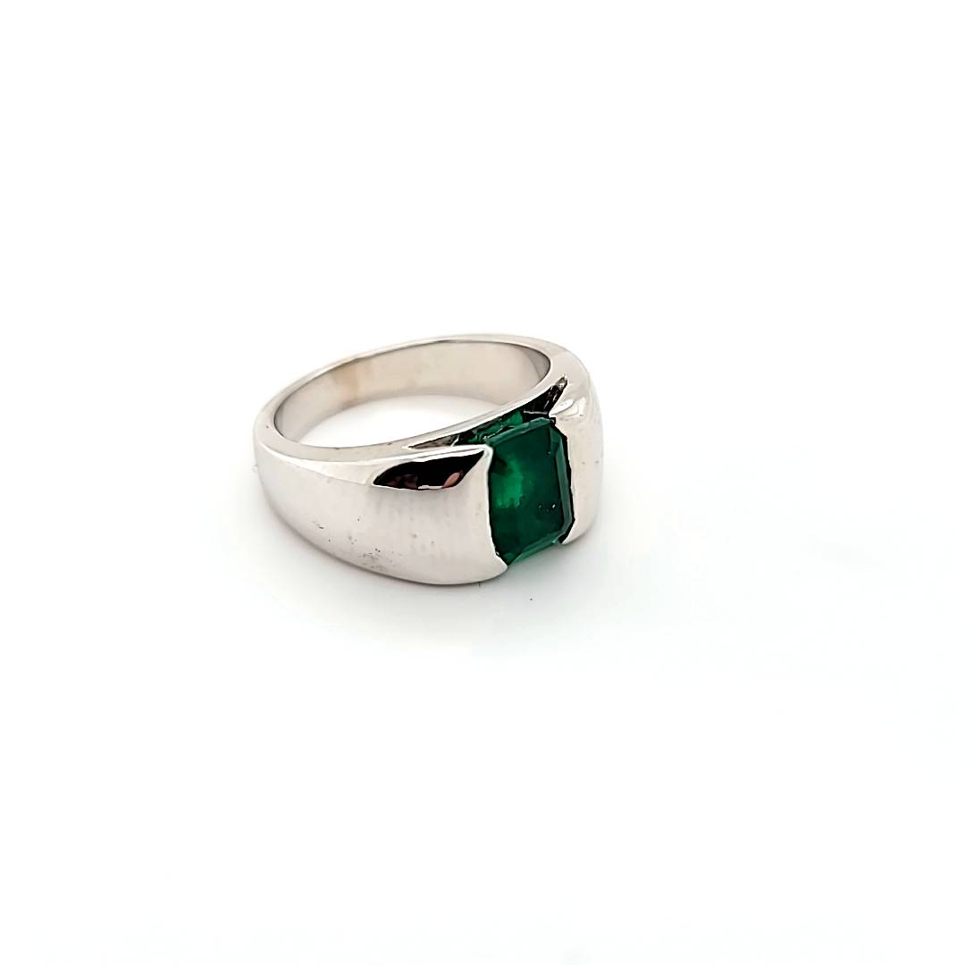 Emerald pinky ring mens sales