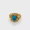 Ultra Rare Vintage Turquoise Men's Nugget Ring in 18K Gold | Peter's Vaults