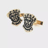 Bold and Unique Vintage Coat of Arms Cufflinks - Antiqued Finish  | Peter's Vaults