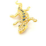 Sleek and Sexy Diamond and Sapphire Gecko in 18K - Peters Vaults
