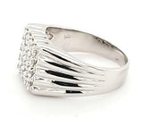 Mens Modern Cluster Ring with Outstanding Diamonds in 18K Gold - Peters Vaults