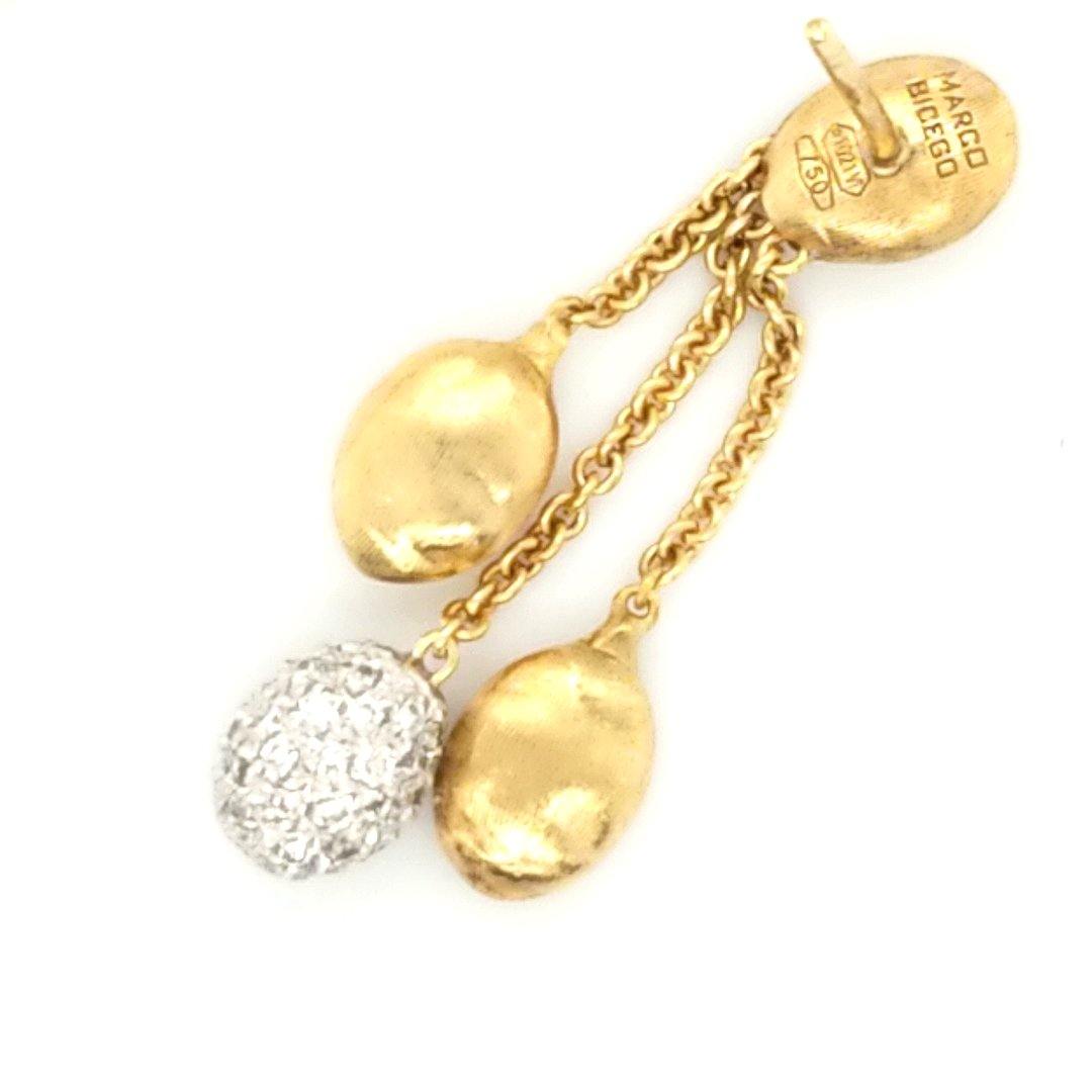 Marco Bicego Siviglia Collection Diamond Earrings in 18K gold - Peters Vaults