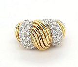 Opulent Diamond Vintage Cocktail Ring in 18K Gold - Peters Vaults