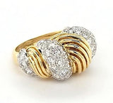 Opulent Diamond Vintage Cocktail Ring in 18K Gold - Peters Vaults