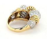 Opulent Diamond Vintage Cocktail Ring in 18K Gold - Peters Vaults