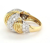 Opulent Diamond Vintage Cocktail Ring in 18K Gold - Peters Vaults