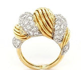 Opulent Diamond Vintage Cocktail Ring in 18K Gold - Peters Vaults