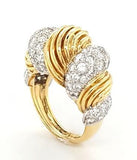 Opulent Diamond Vintage Cocktail Ring in 18K Gold - Peters Vaults