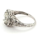 Antique Diamond Solitaire Engagement Ring in 18KW Gold - Peters Vaults