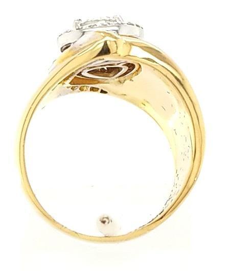 Modern Cigar Band with 1ct Pear Shape Diamond in 18K Gold - Peter's Vaults