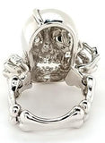 Custom Design Diamond Skull Pirate Ring in 18K Gold - Peters Vaults