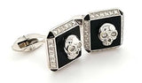 Diamond and Onyx Skull Cufflinks in 18K Gold - Peters Vaults