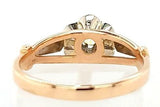 Vintage two-tone Diamond Engagement Ring in 14K Gold - Peters Vaults
