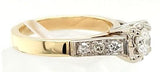 Vintage two-tone Diamond Engagement Ring in 18K Gold - Peters Vaults