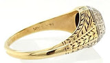 Hand Engraved Antique Victorian Engagement Ring in 18K Gold - Peters Vaults