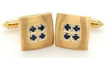 Bold Yet Elegant Sapphire Cufflinks in 14K Gold