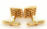 Elegant Sapphire Cufflinks in 14K Gold - Peters Vaults