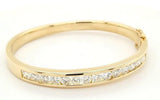 Super Solid 4 Carat Diamond Bangle in 14K Gold - Peters Vaults