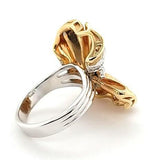 Handcrafted Vintage Diamond Bow Ring in 14K Gold - Peters Vaults