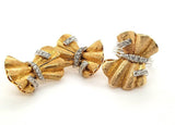 Handcrafted Vintage Diamond Bow Set in 14K Gold - Peters Vaults