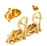 Handcrafted Vintage Diamond Bow Earrings in 14K Gold - Peters Vaults