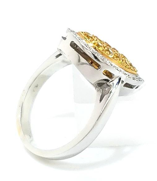 Dazzling Yellow Sapphire and Diamond Cocktail Ring in 18K Gold - Peters Vaults