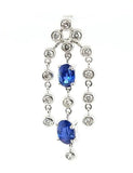 Exquisite Blue Sapphire and Diamond Drop Necklace/Enhancer in 18K gold