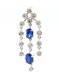 Exquisite Blue Sapphire and Diamond Drop Necklace in 18K gold - Peters Vaults