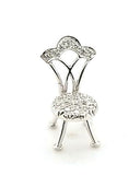 Whimsical Chair Diamond Pendant in 18K Gold