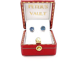 Exquisite Ceylon Sapphire Studs in 14K Gold at an Exceptional Price - Peters Vaults