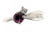 Vintage Ruby and Diamond Ring with an Amazing Wine Color 14K