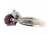 Vintage Ruby and Diamond Ring with an Amazing Wine Color 14K - Peter's Vaults