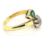 Vintage Emerald and Pave Diamond Ring with a Modern Design in 18K - Peters Vaults