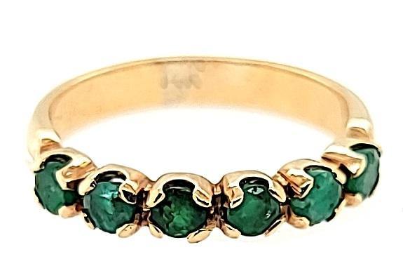 Vintage Emerald Band with Amazing Deep Green in 14K- Peters Vaults
