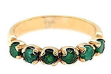 Vintage Emerald Band with Amazing Deep Green in 14K