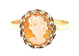Vintage Italian Coral Cameo Ring in 14K - Peters VaultsVintage Italian Coral Cameo Ring in 14K - Peters Vaults