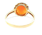 Vintage Italian Coral Cameo Ring in 14K - Peters Vaults
