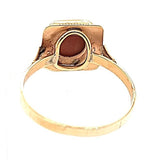 Antique Dark Coral Cameo Ring in 14K - Peters Vaults