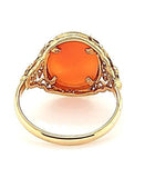 Classic Style Coral Cameo Ring in 14K - Peters Vaults